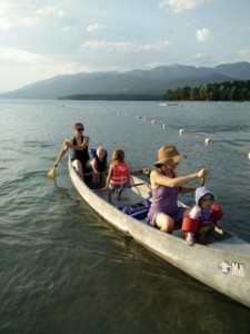 Canoe trip on Whitefish lake