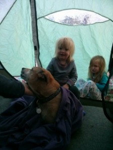 The girls are up with the sun no matter how late they stay up. Ubu not so much