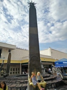 Interesting sculptures in the Plaza del Sol