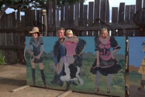 The Robinsons get into the cowboy spirit