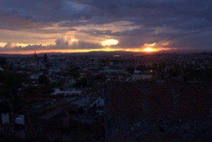 Sunsets over the mountains are better than sunsets over the desert